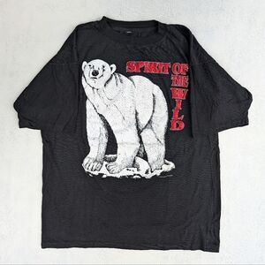 Vintage 1994 Spirit of the Wild Polar Bear Nature graphic t shirt sz XL